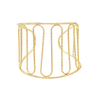Gold Color Simple Line Butterfly Flower Open Bangles For Women Swirl Charm Armlet Greek Goddess Upper Arm Cuff Bracelet Jewelry
