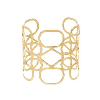 Gold Color Simple Line Butterfly Flower Open Bangles For Women Swirl Charm Armlet Greek Goddess Upper Arm Cuff Bracelet Jewelry